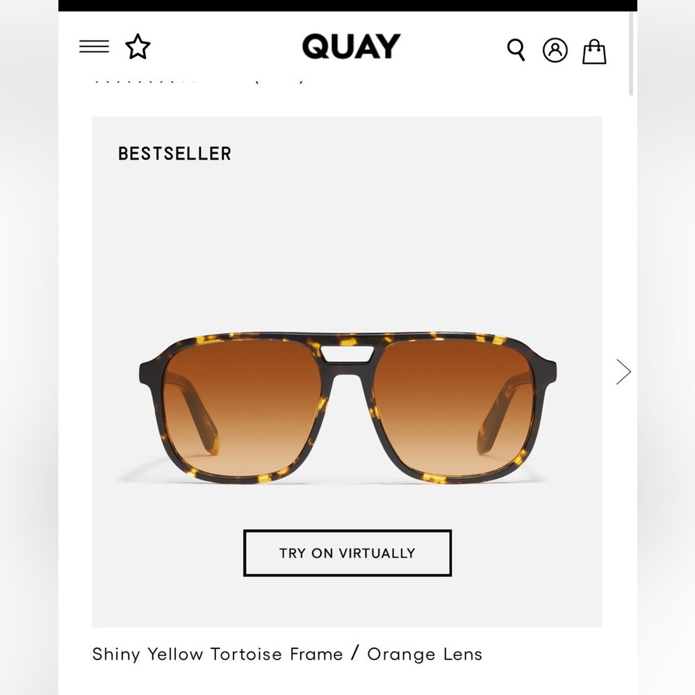 Quay Australia Brown Orange Sunglasses with Double Bridge